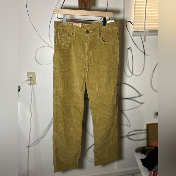 Levi's Other - NEW Levi’s Midrise Straight Leg Dark Yellow Corduroy Pants, 29x30